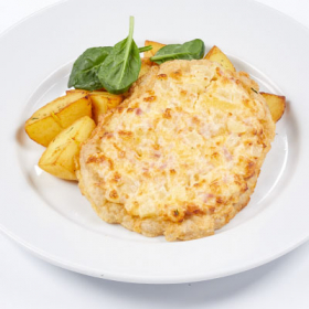 Куриное филе по-гавайски с жареным картофелем (ПЯТНИЦА)