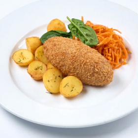 Котлета из свинины с пикантным маслом и жареным картофелем (ПОНЕДЕЛЬНИК)